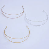 Hand Wired Tiara Crown Wedding Headpiece Double Wire Twisted Choker Necklace