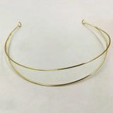 Hand Wired Tiara Crown Wedding Headpiece Double Wire Twisted Choker Necklace