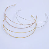 Hand Wired Tiara Crown Wedding Headpiece Double Wire Twisted Choker Necklace