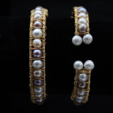 Hand-Wound 100% AA Natural Freshwater Pearl Double Layer Bracelet