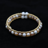 Hand-Wound 100% AA Natural Freshwater Pearl Double Layer Bracelet