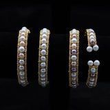 Hand-Wound 100% AA Natural Freshwater Pearl Double Layer Bracelet