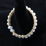 Hand-Wound 100% AA Natural Freshwater Pearl Double Layer Bracelet