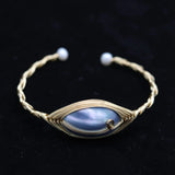 Hand-Wound Braided 100% AA Natural Mapei Pearl Bracelet