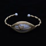 Hand-Wound Braided 100% AA Natural Mapei Pearl Bracelet