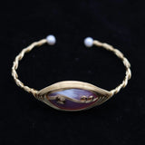 Hand-Wound Braided 100% AA Natural Mapei Pearl Bracelet