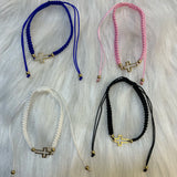 Hand Woven Cross Hollow Religious Prayer Bracelet