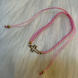Hand Woven Cross Hollow Religious Prayer Bracelet