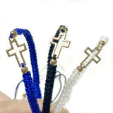 Hand Woven Cross Hollow Religious Prayer Bracelet