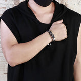 Geometric Infinity Men's Leather Bangle Western Jewelry