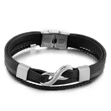 Geometric Infinity Men's Leather Bangle Western Jewelry