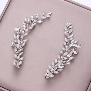 Hand-Woven Hair Clips Protein Crystal Hairpin Wedding Hair Accessories