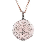 Hand Woven Peony Flower Ancient Bronze Retro Reiki Healing Necklace