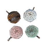 Hand Woven Peony Flower Ancient Bronze Retro Reiki Healing Necklace