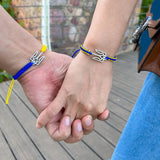 Hand Woven String Ukraine Bracelet Necklace Lucky Jewelry Set
