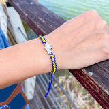 Hand Woven String Ukraine Bracelet Necklace Lucky Jewelry Set