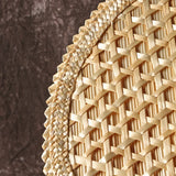 Hand-Woven Straw Hand Fan Old Natural Environmentally Friendly Round Fan