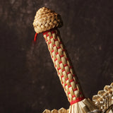 Hand-Woven Straw Hand Fan Old Natural Environmentally Friendly Round Fan