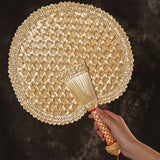 Hand-Woven Straw Hand Fan Old Natural Environmentally Friendly Round Fan