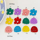 Hand-drawn Tulip Flower Leaves Pendant DIY Hand Accessory Earring Material