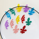 Hand-drawn Tulip Flower Leaves Pendant DIY Hand Accessory Earring Material