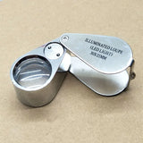 Hand-held 30X Magnifier with Lamp Jewelry Equipment
