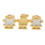 Set of 3 Kids Holding Hands Lapel Pins