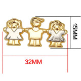 Set of 3 Kids Holding Hands Lapel Pins