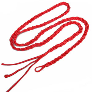 Vintage Hand-Knitted Red Rope Belt Boho Braided Waist Chain