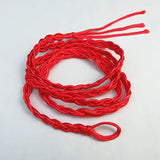 Vintage Hand-Knitted Red Rope Belt Boho Braided Waist Chain