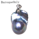 Vintage 925 Silver Sterling Natural Pearl Pendant Flower Necklace