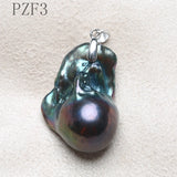 Vintage 925 Silver Sterling Natural Pearl Pendant Flower Necklace