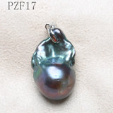 Vintage 925 Silver Sterling Natural Pearl Pendant Flower Necklace