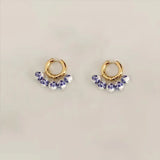 Ethnic Style Printed Flower Bead Earrings