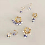Ethnic Style Printed Flower Bead Earrings