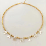 Hand-made Beaded Necklace Choker Gold/Silver Personalized Accessories