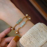 Ethnic Style Hetian Jade Braided Rope Bracelet