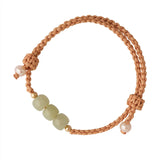 Ethnic Style Hetian Jade Braided Rope Bracelet
