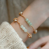 Ethnic Style Hetian Jade Braided Rope Bracelet