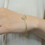 Hand-made Single Bead Hetian Jade Bracelet Fresh Temperament Bracelet Bangle