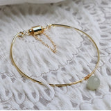 Hand-made Single Bead Hetian Jade Bracelet Fresh Temperament Bracelet Bangle