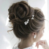 Hand Ceramic Flowers Hair Comb Hairpin Bridal Wedding Hair Accessories