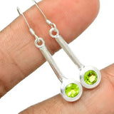 925 Silver Hand Peridot Earrings 39mm