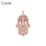 Hand of Fatima Necklace Pendant 925 Sterling Silver Gift for Women