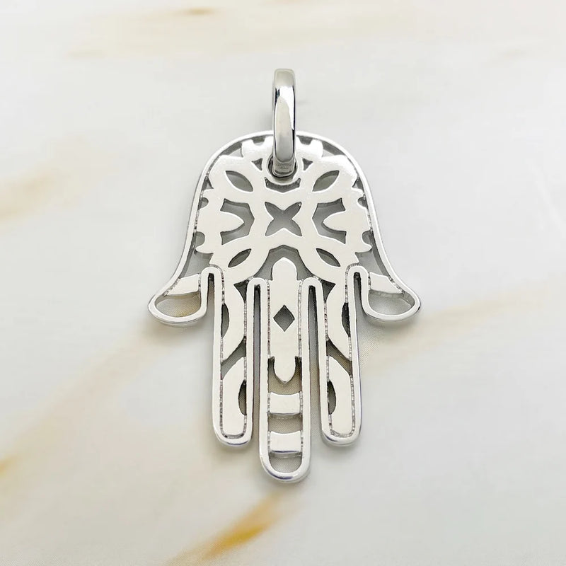 Hand of Fatima Pendant 925 Silver Rose Europe Jewelry Gift