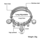 Stainless Steel Evil Eye Bracelet for Women Islamic Jewelry
