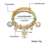 Stainless Steel Evil Eye Bracelet for Women Islamic Jewelry