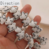 Hand-painted Ceramic Bird Pigeon Beads Retro Japanese Style DIY Jewelry