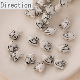 Hand-painted Ceramic Bird Pigeon Beads Retro Japanese Style DIY Jewelry