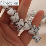 Hand-painted Ceramic Bird Pigeon Beads Retro Japanese Style DIY Jewelry